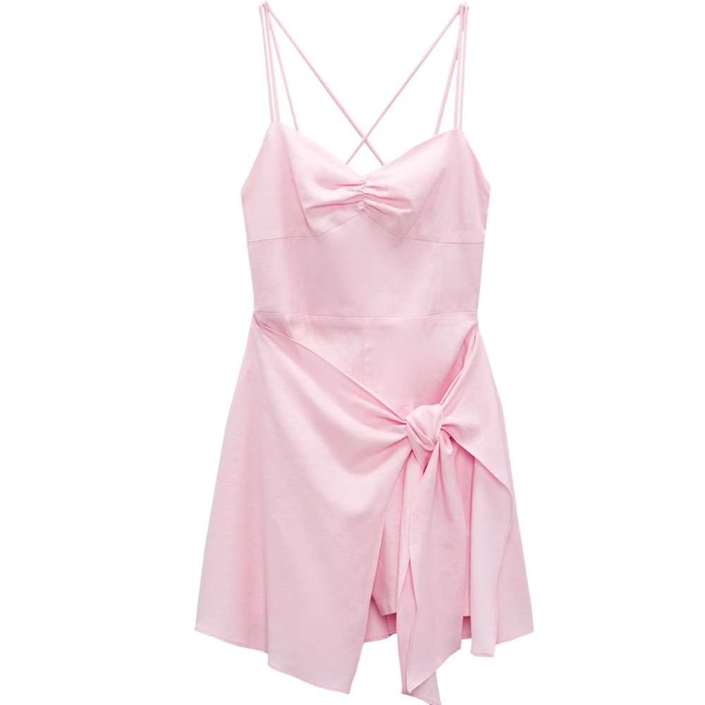 Zara Light Pink Smocked Dress